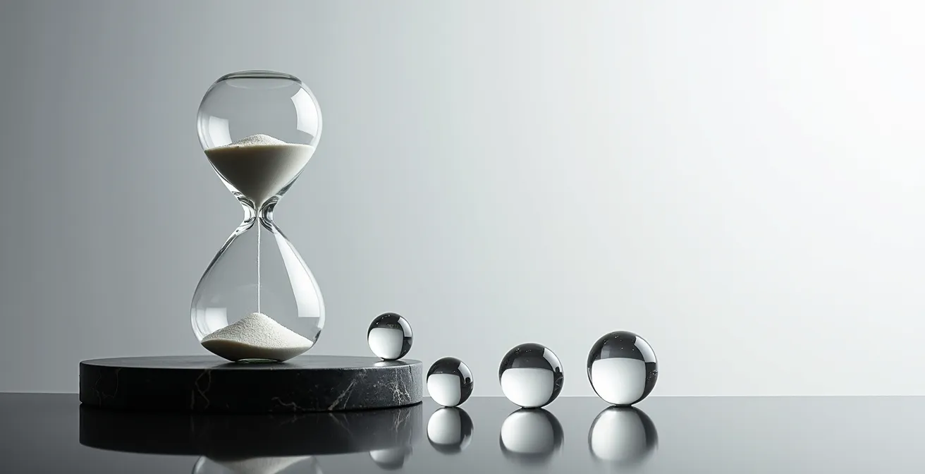 Représentation symbolique de l'investissement à long terme dans l'augmentation mammaire